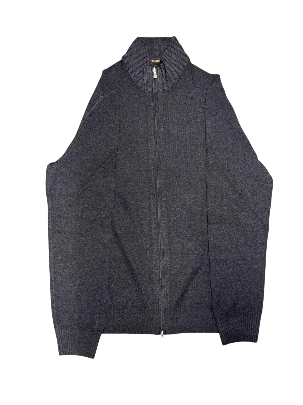 Gran Sasso zip-up funnel-neck sweater - Grijs