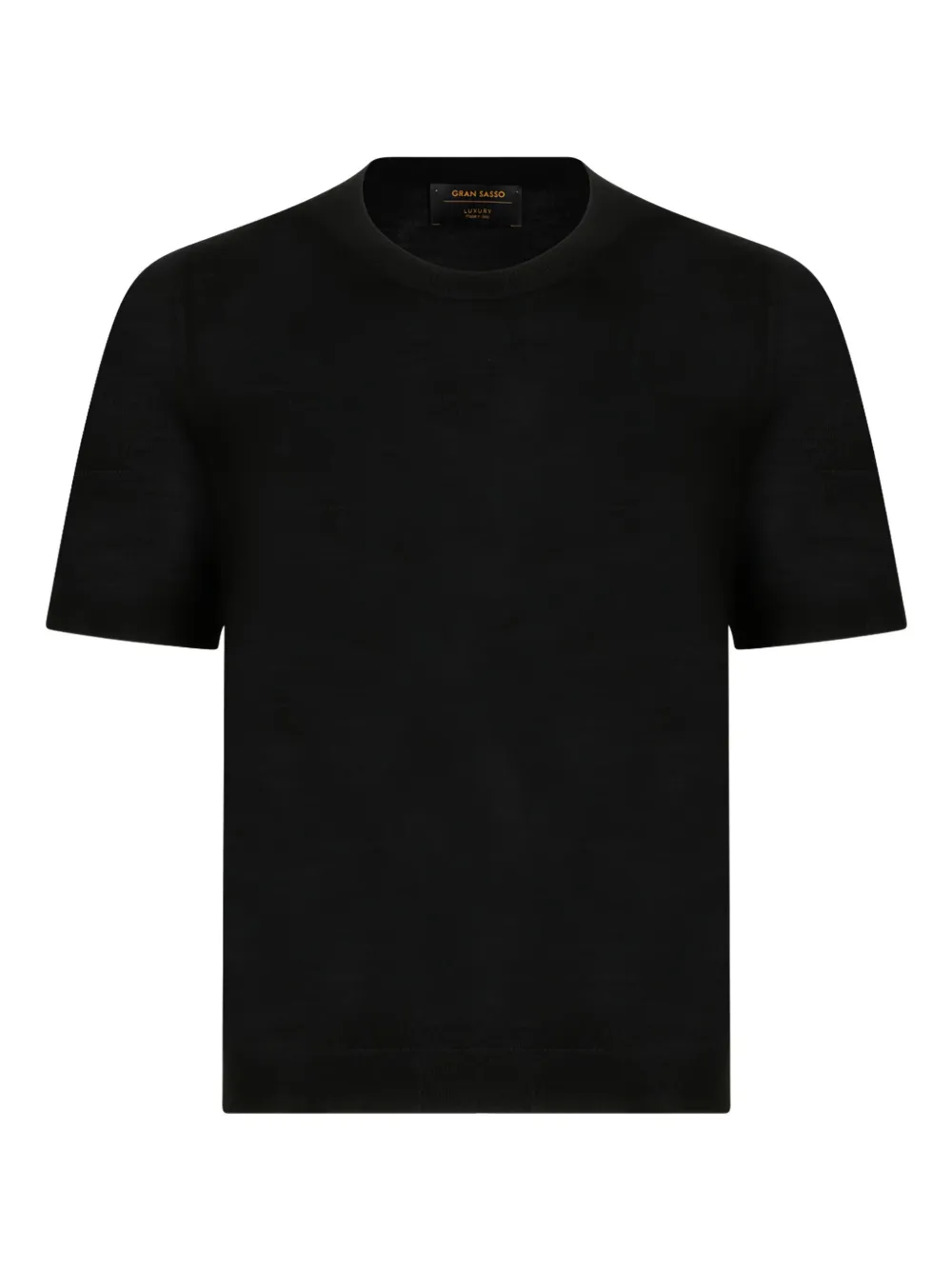 Gran Sasso Short-sleeve Crew-neck T-shirt In Black
