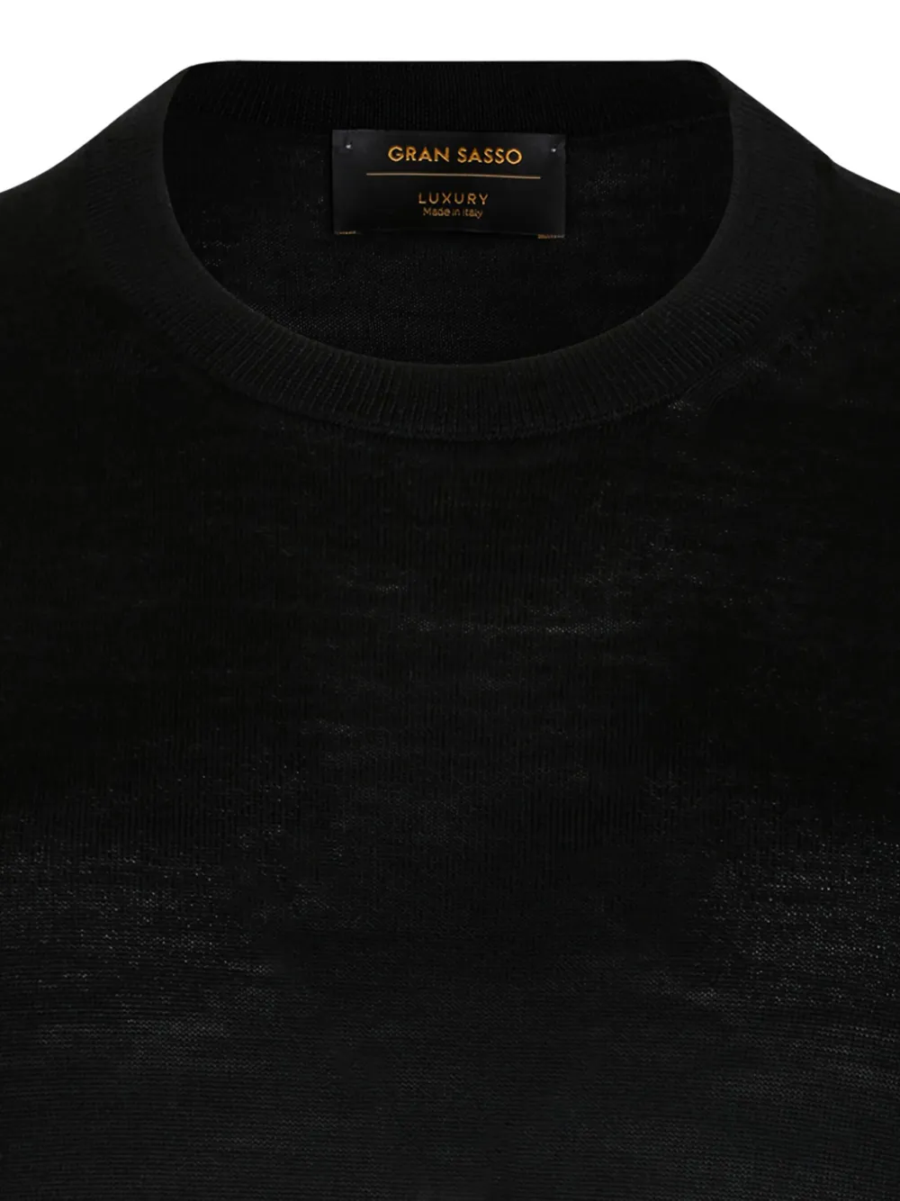 Gran Sasso Short-sleeve Crew-neck T-shirt In Black