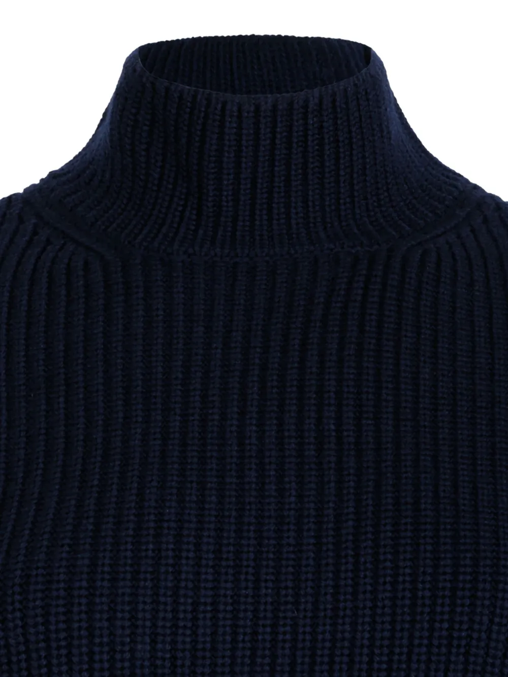 Gran Sasso High-neck Ribbed Sweater In Gold