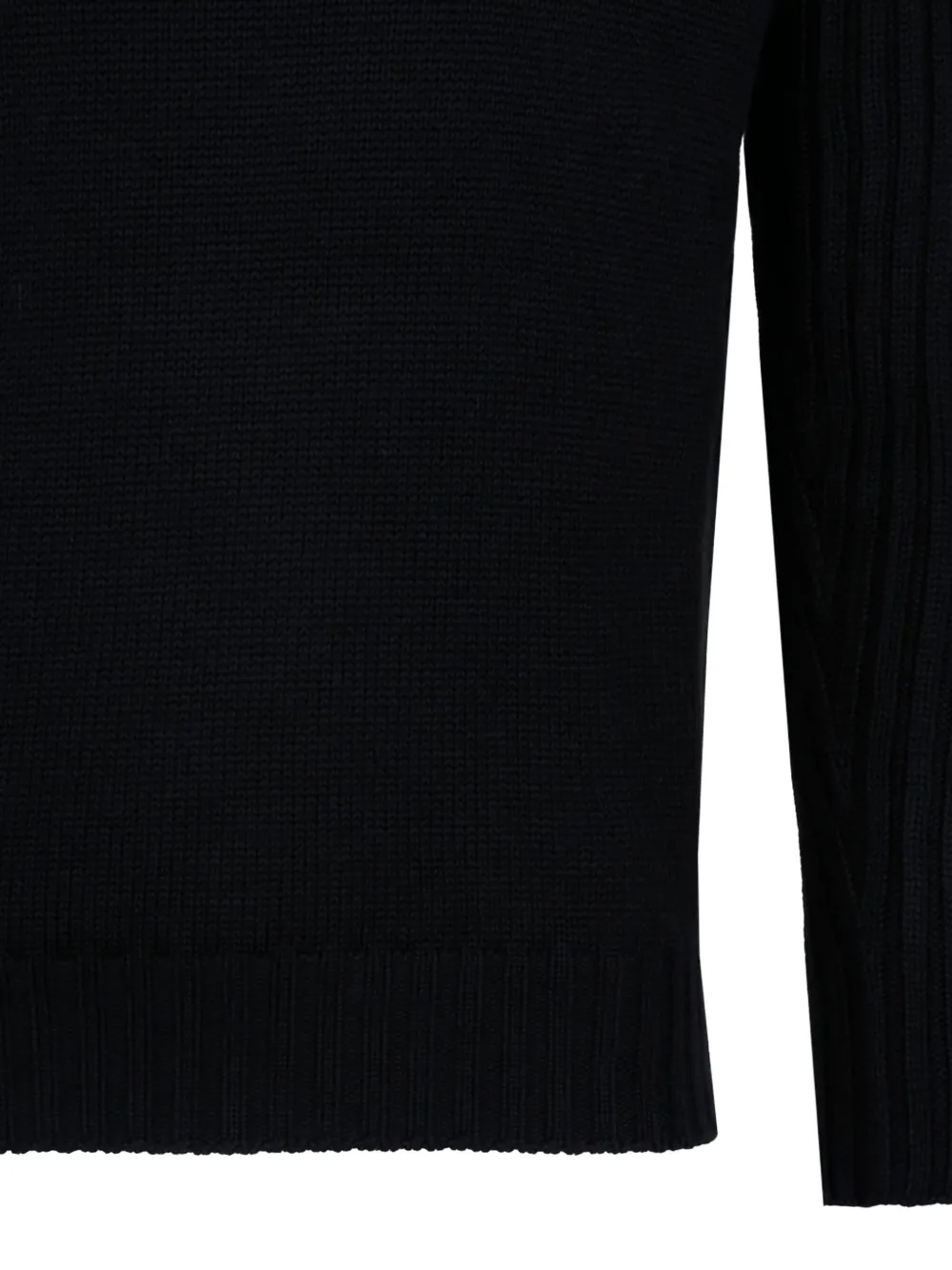 Gran Sasso Ribbed-knit Turtleneck Sweater In Black