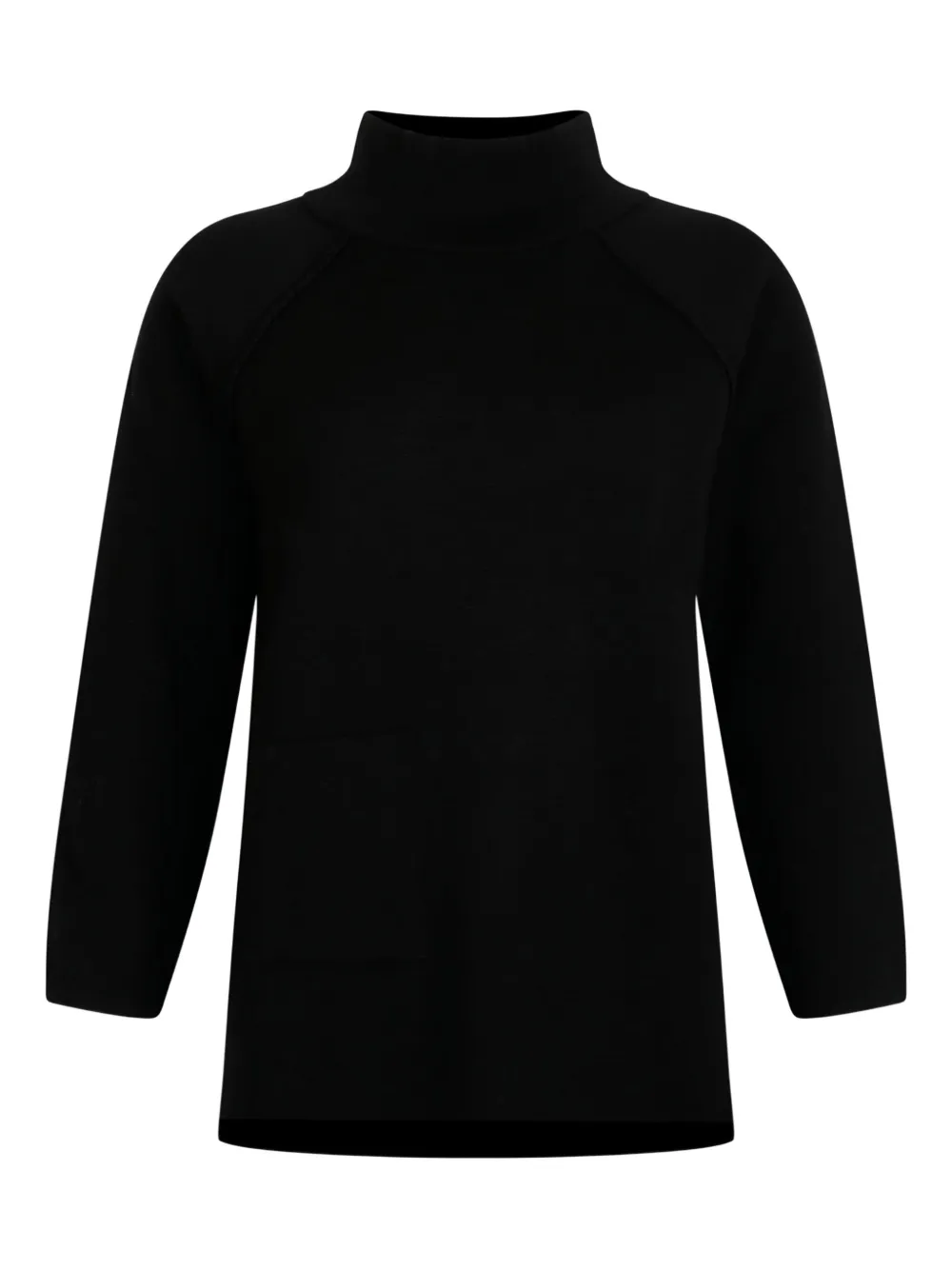 Gran Sasso High-neck Side-split Sweater In Black