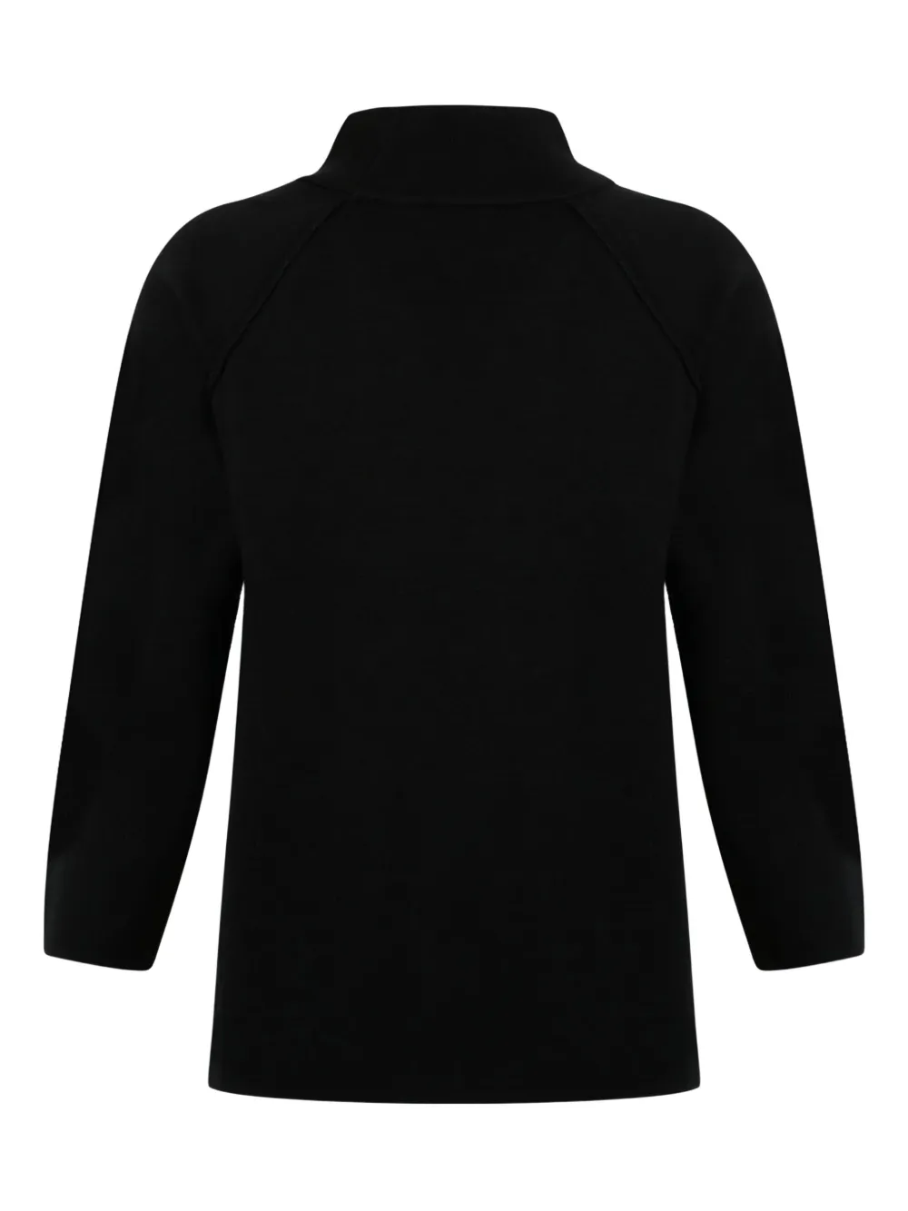 Gran Sasso High-neck Side-split Sweater In Black