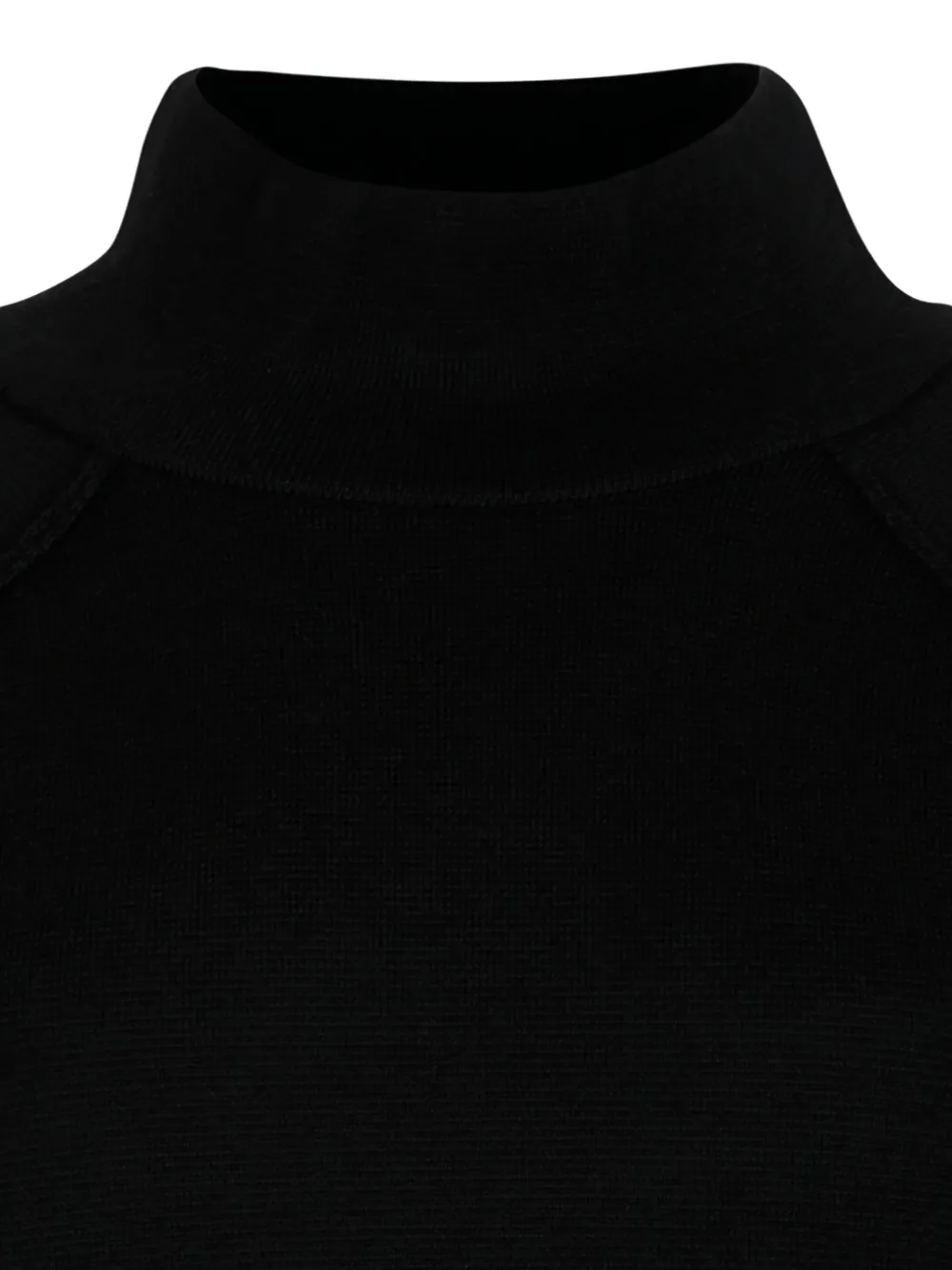 Gran Sasso High-neck Side-split Sweater In Black