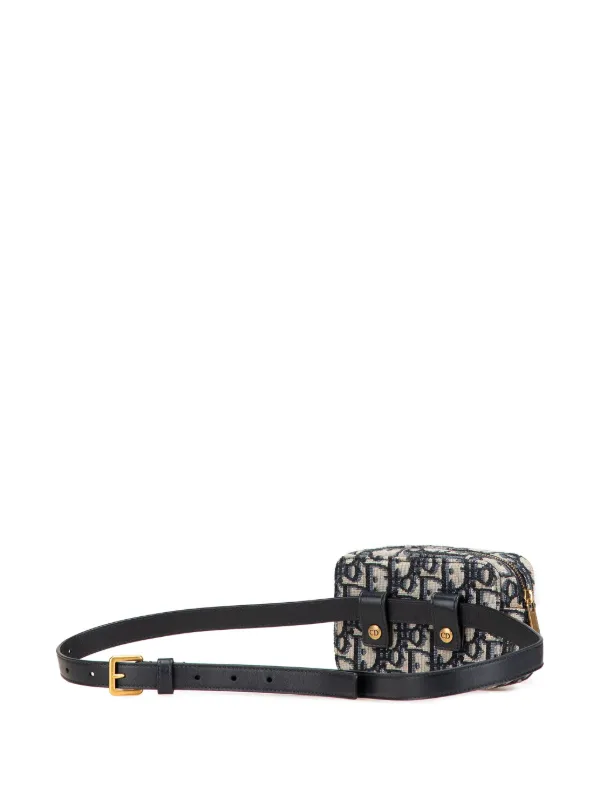 Christian Dior Pre-Owned 2020 オブリーク キャンバス ポーチ