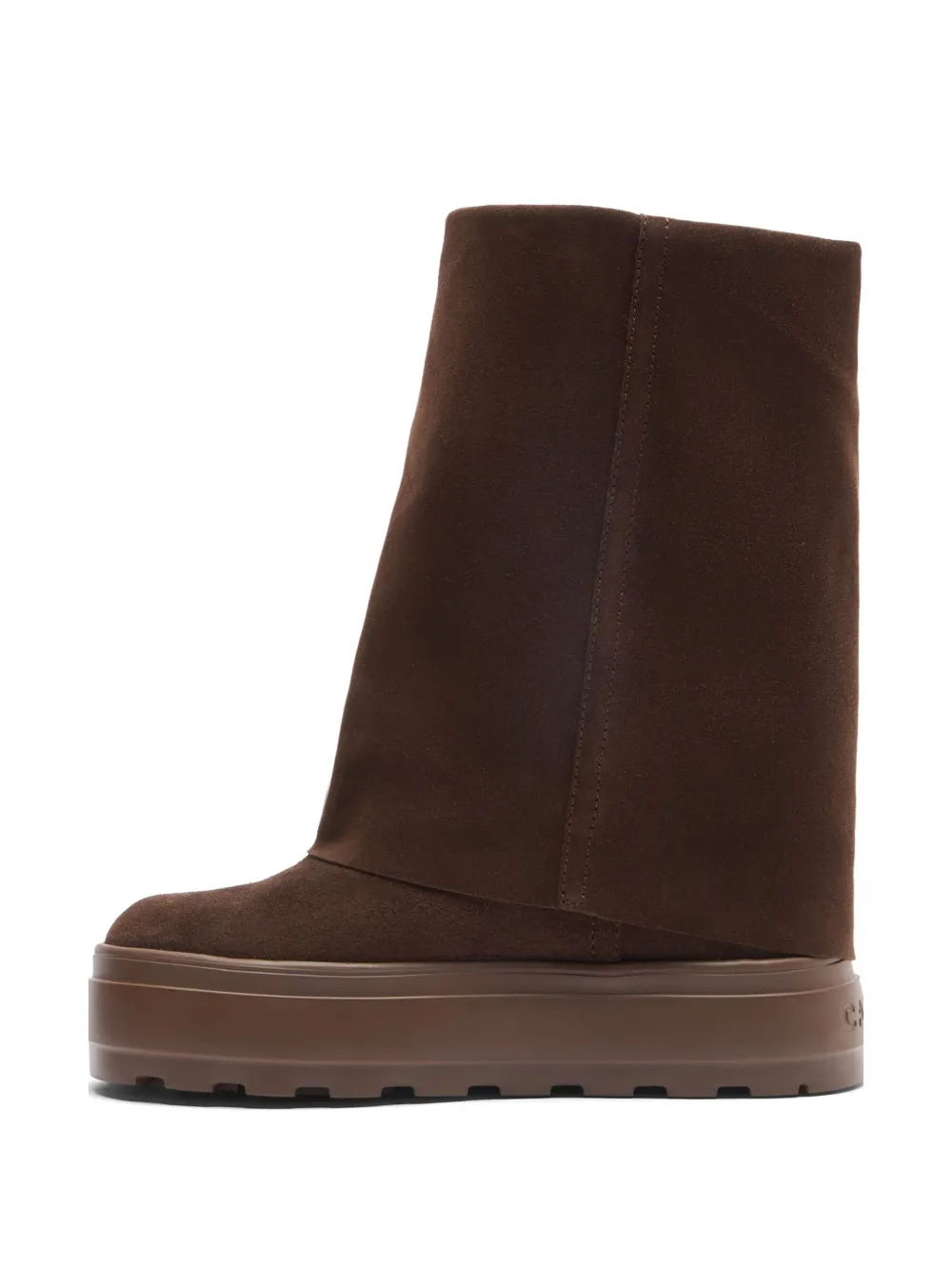 Casadei double-face fold-over platform boots Bruin