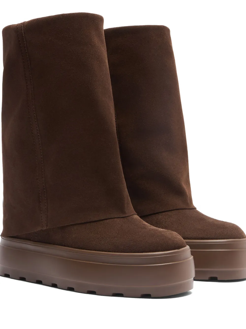 Casadei double-face fold-over platform boots Bruin