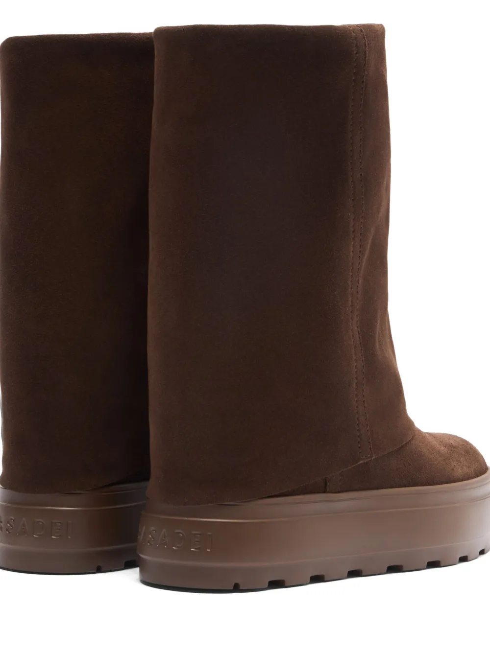 Casadei double-face fold-over platform boots Bruin