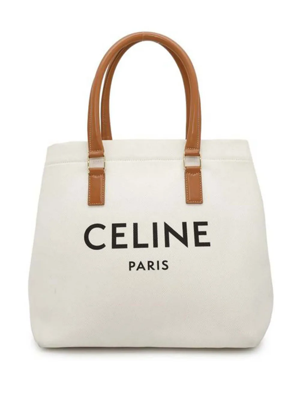 Céline Pre-Owned 2018-2024 Small Canvas Logo Print Horizontal Cabas tote bag | Brown | Image 1