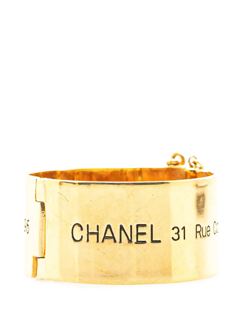 CHANEL Pre-Owned 1980-1990 ゴールドプレーテッド リュ カンボン テレフォン カフ コスチューム ブレスレット - CHANEL Pre-Owned 1980-1990 ゴールドプレーテッド リュ カンボン テレフォン カフ コスチューム ブレスレット -