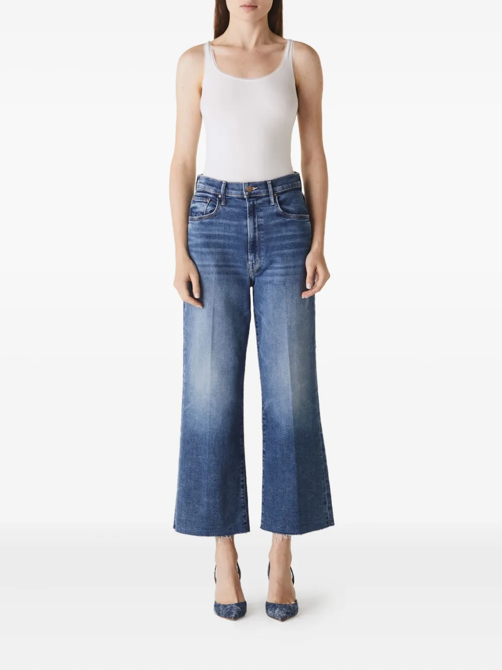 MOTHER The Maven Ankle Fray jeans - Blauw