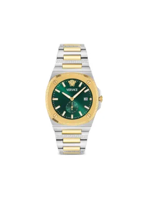 Versace V-Code Chronograph 41mm | Green | FARFETCH
