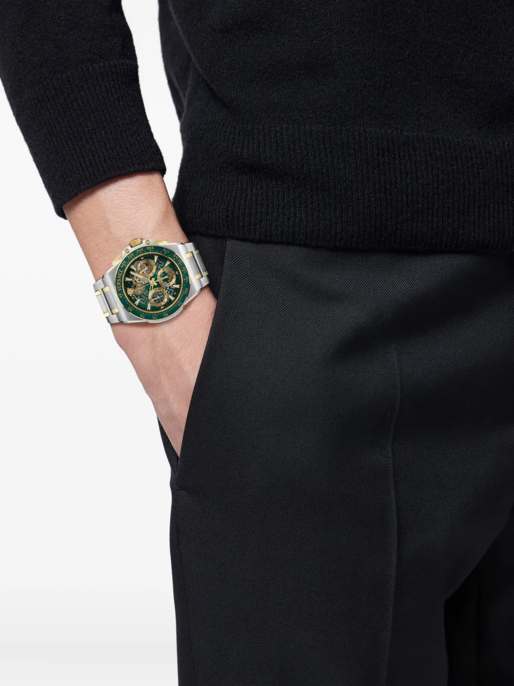 Versace Greca Dome 43 mm - Groen