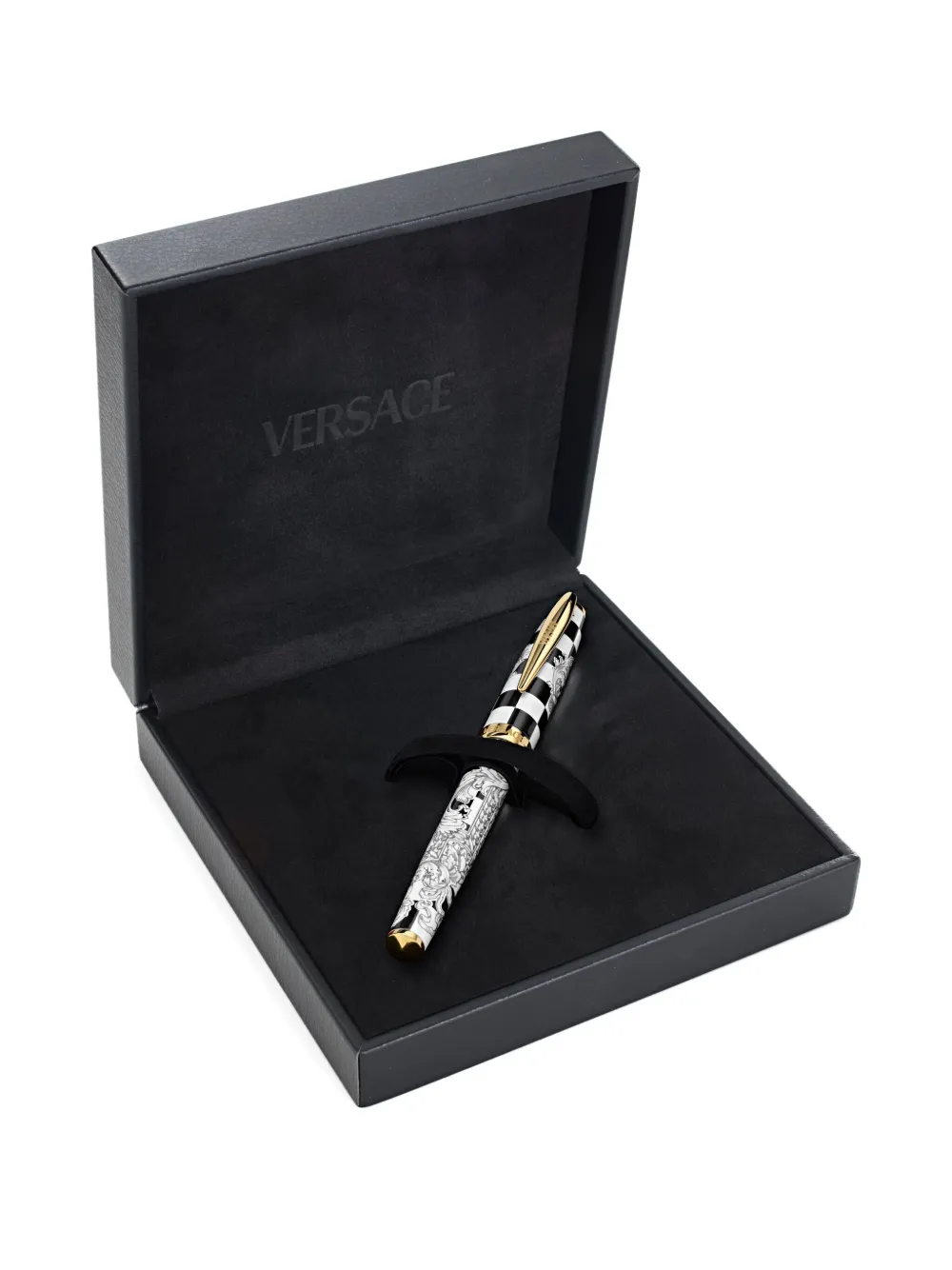 Versace Roller バロッコ チェック ペン In Multi