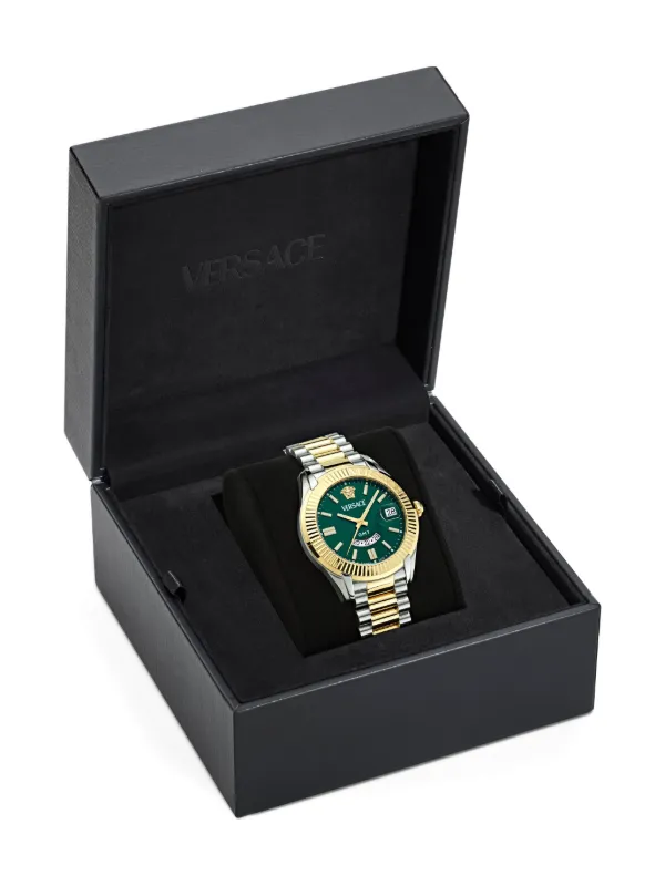 Versace Greca GMT 41mm Watch | Green | FARFETCH
