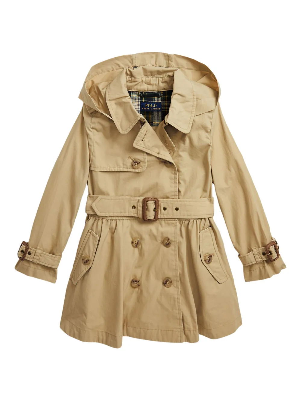 POLO RALPH LAUREN KIDS Trenchcoat met capuchon Bruin