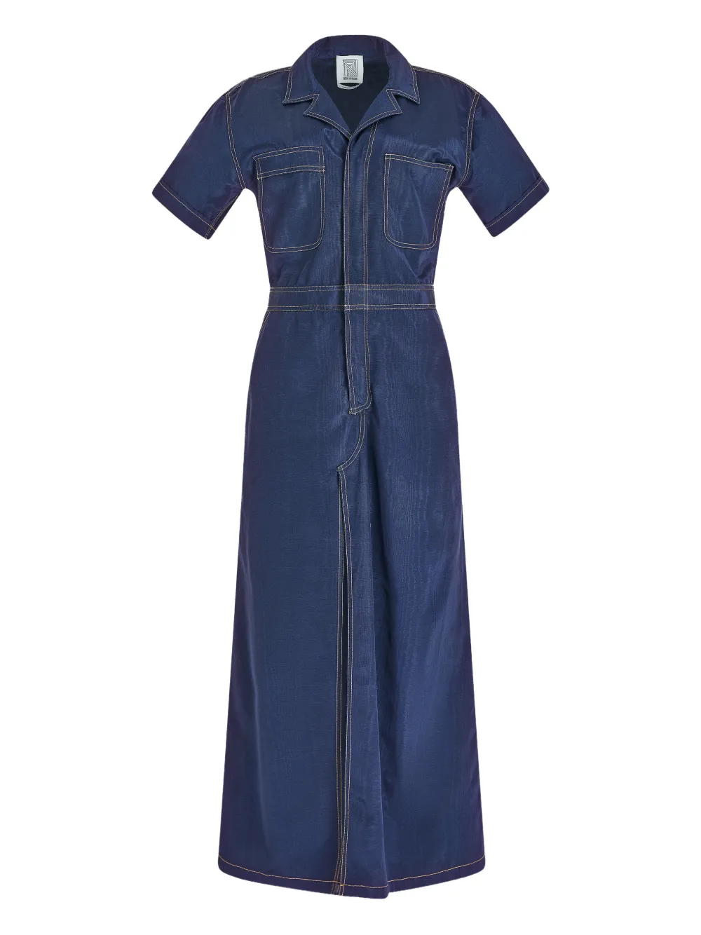 Rosie Assoulin Janitoress ridged split dress - Blu