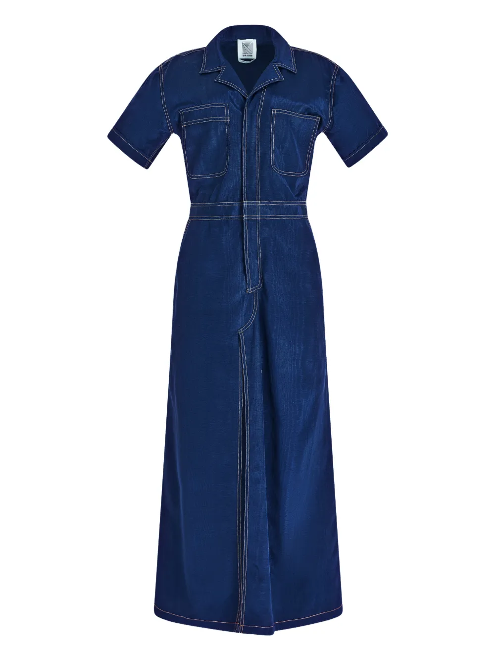 Rosie Assoulin Janitoress ridged split dress - Blu
