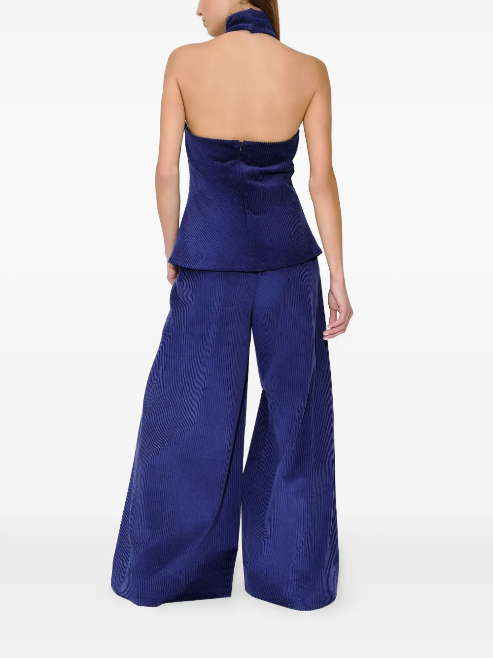 Wide Leg Pleat Trousers