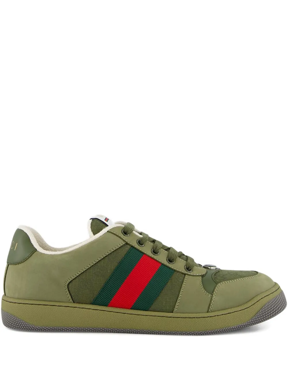 Gucci Screener Web-stripe sneakers | Green | Image 1