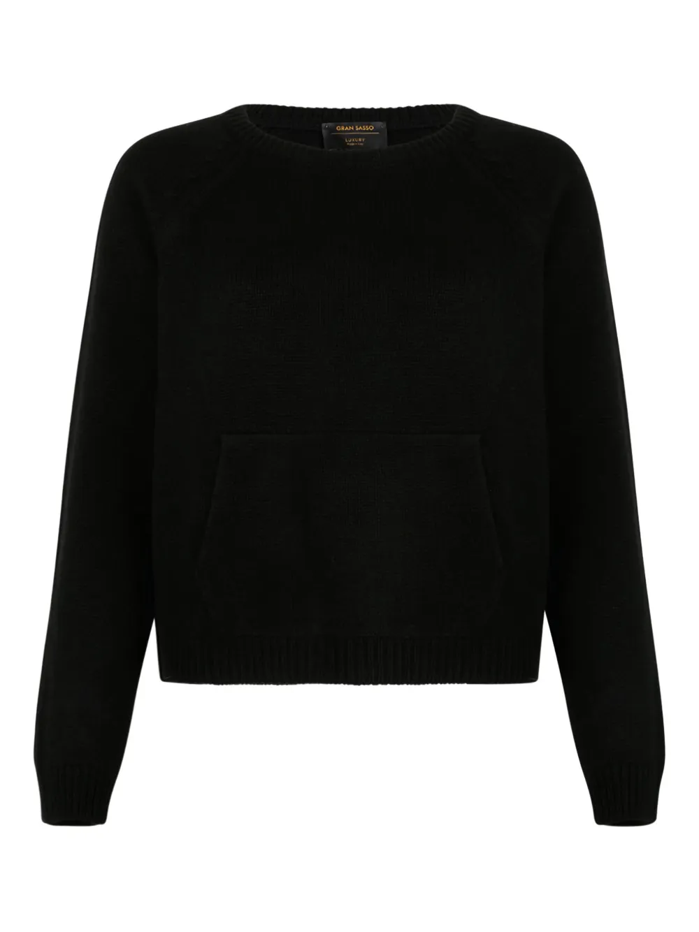 Gran Sasso Kangaroo-pocket Sweater In Black
