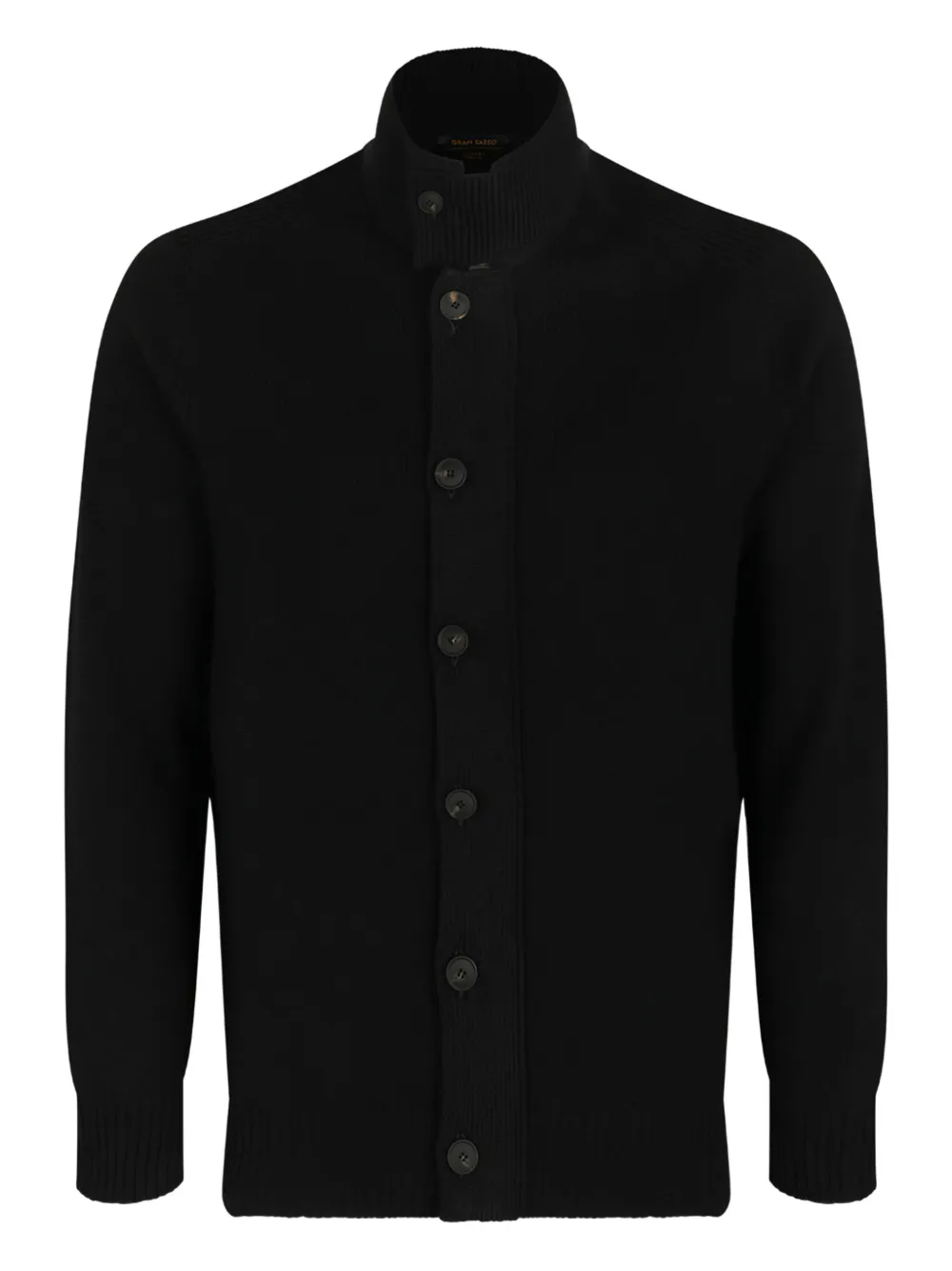 Gran Sasso high-neck cardigan | Black | Image 1