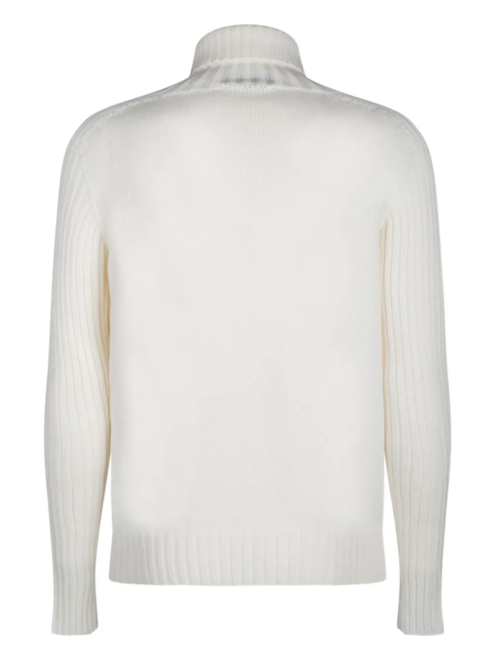 Gran Sasso ribbed turtleneck sweater - Wit
