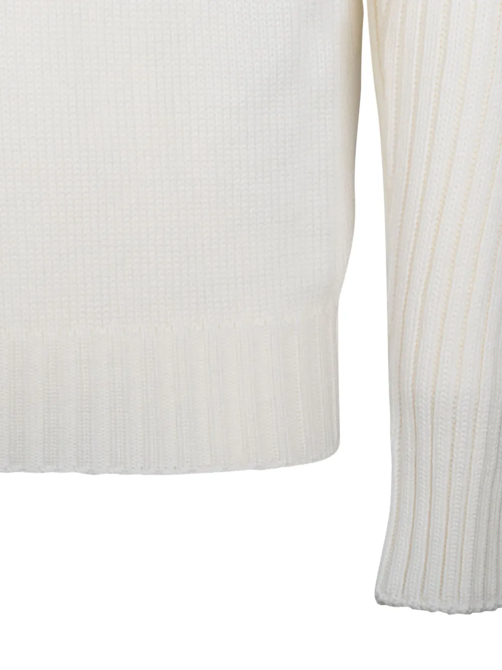 Gran Sasso Ribbed Turtleneck Sweater In White