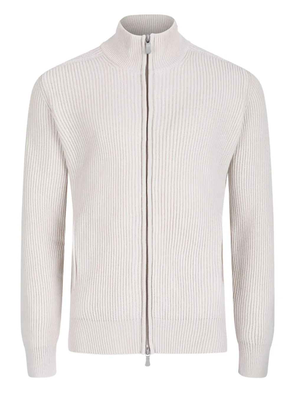 Gran Sasso ribbed zip-up cardigan | White | Image 1