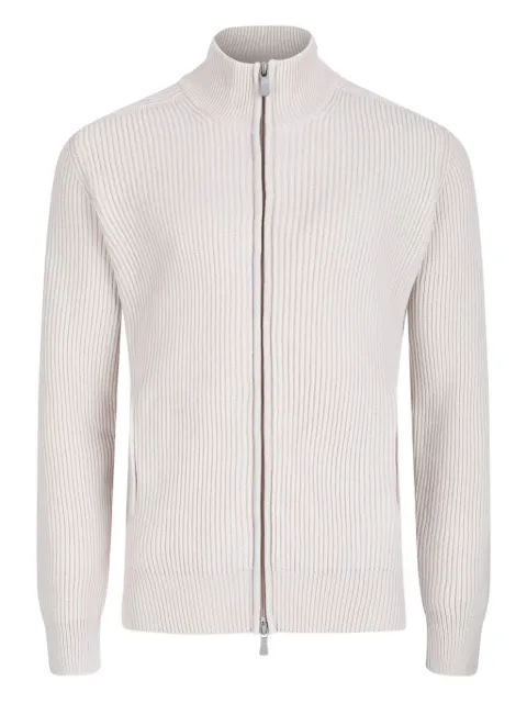 Gran Sasso ribbed zip-up cardigan
