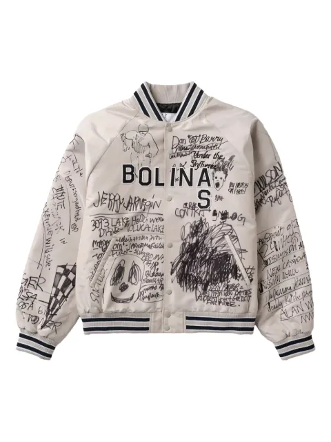 Paly graffiti-print bomber jacket