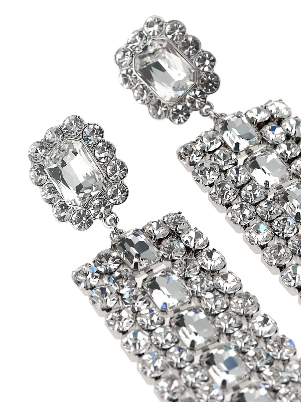 Self-portrait Multi Crystal Droplet Jewelry Silver In Metallic