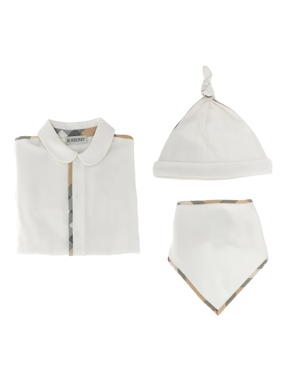 Burberry Kids Hamilton romperset Wit