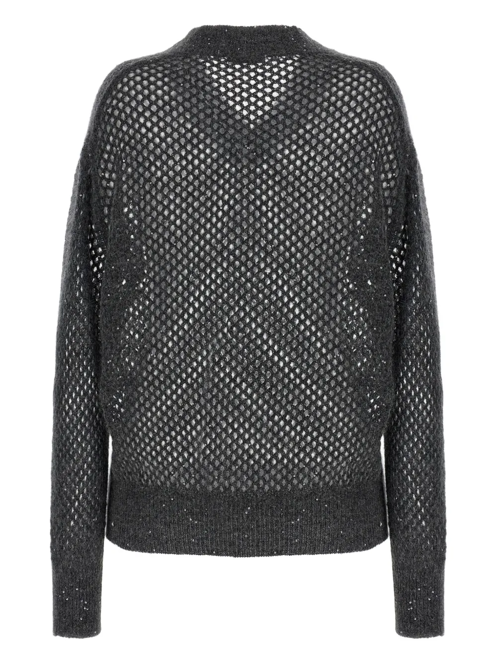 Brunello Cucinelli sequin-embellished net sweater | Knitted Sweaters | Image 2