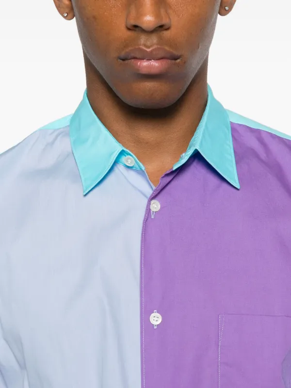 Comme Des Garçons Shirt カラーブロック シャツ | ブルー | FARFETCH JP