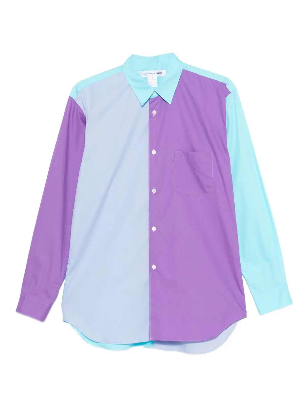 Comme Des Garçons Shirt colour-block long-sleeve shirt | Blue | Image 1
