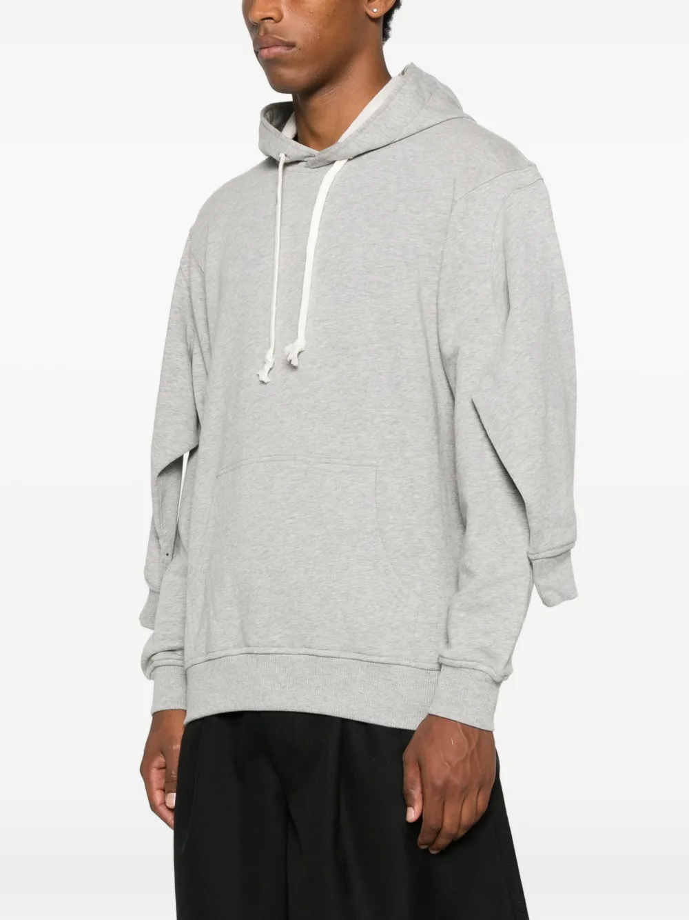 Comme Des Garçons Shirt Double-sleeve Hoodie In Gray