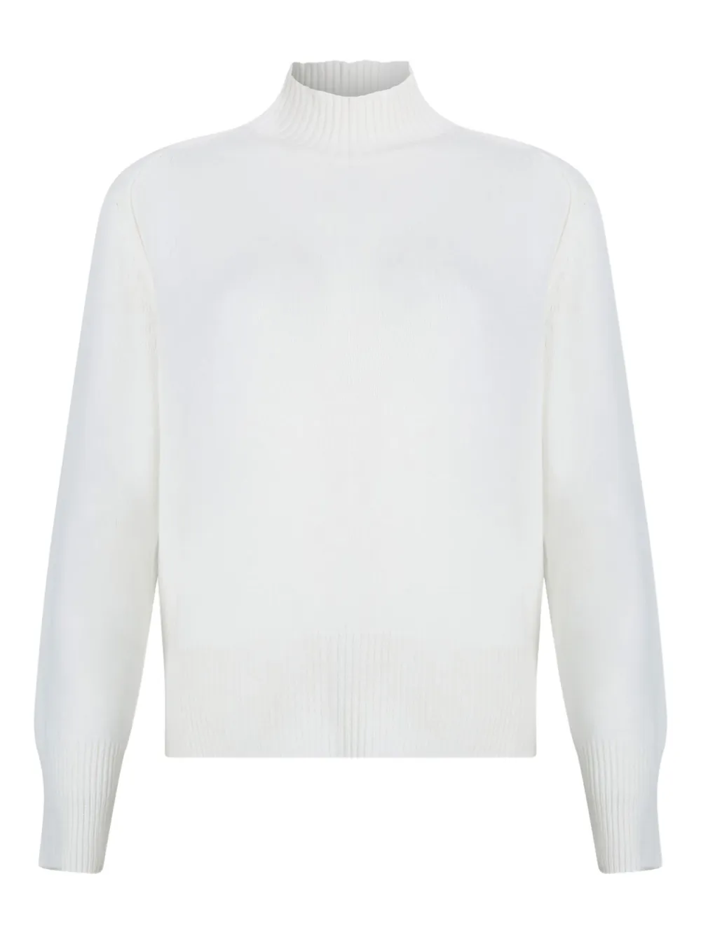 Gran Sasso High-neck Ribbed Sweater In White