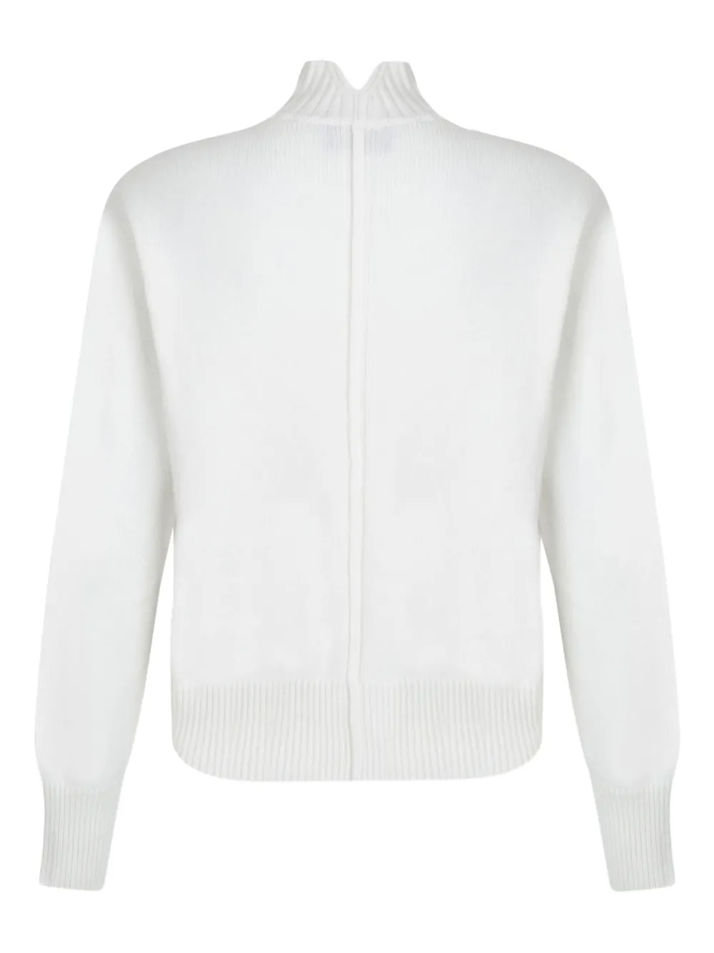 Gran Sasso High-neck Ribbed Sweater In White