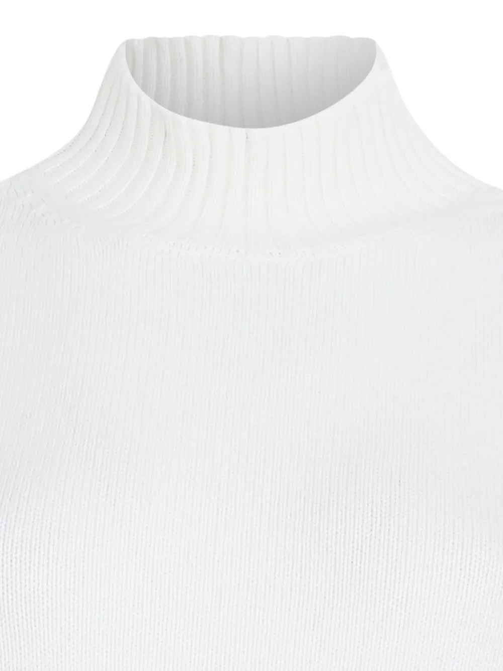 Gran Sasso High-neck Ribbed Sweater In White