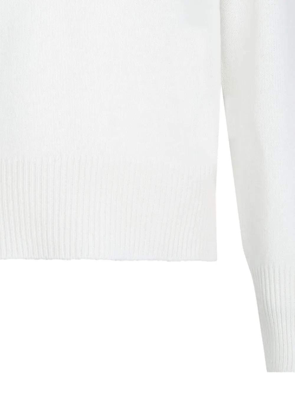Gran Sasso High-neck Ribbed Sweater In White