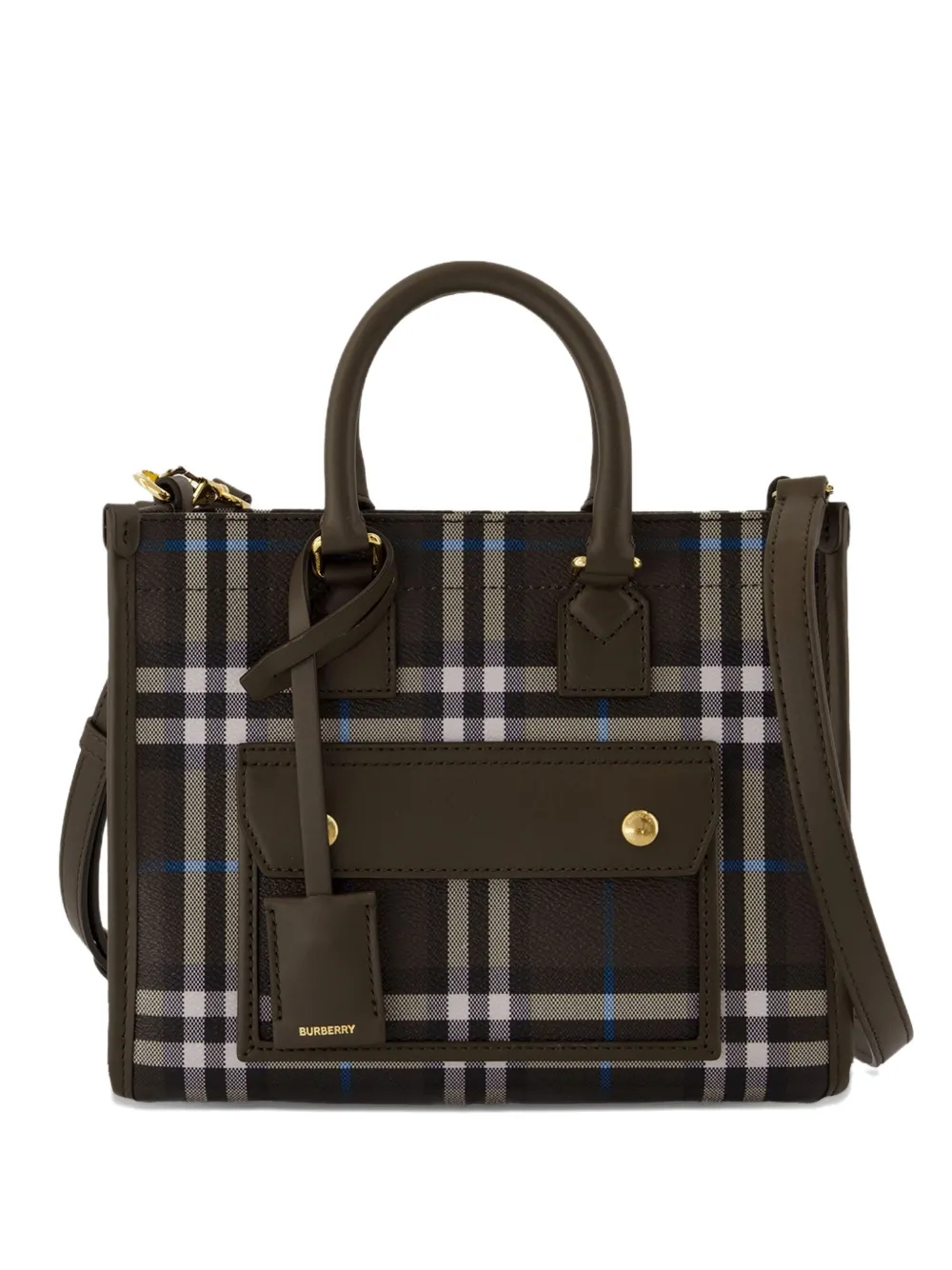 Burberry Freya geruite shopper Zwart