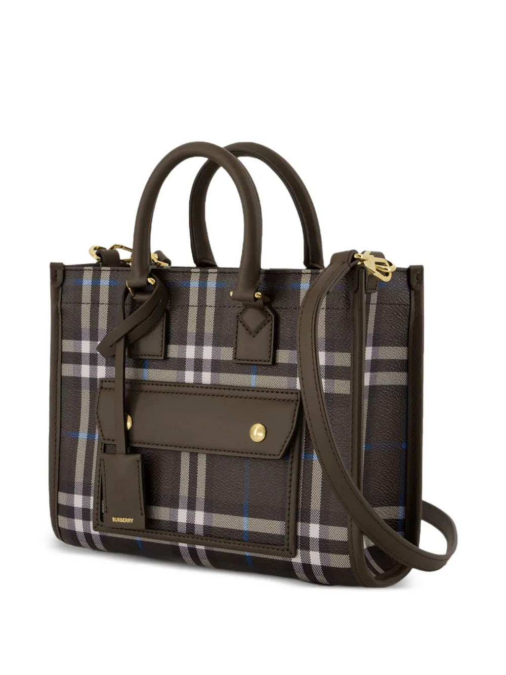 Burberry Freya geruite shopper Zwart