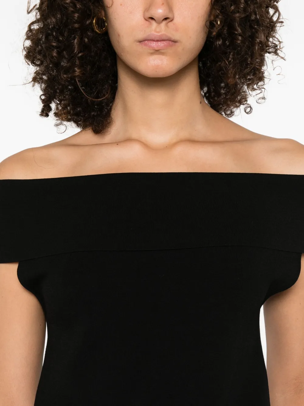 ANINE BING Off-shoulder top Zwart