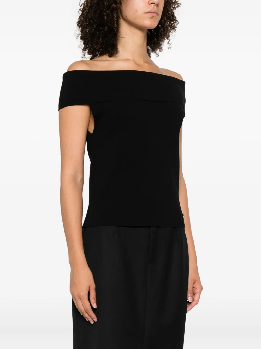 ANINE BING Off-shoulder top Zwart