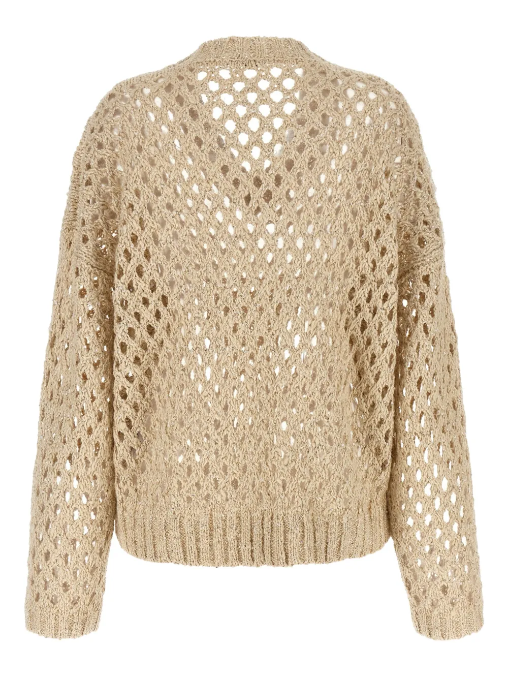 Brunello Cucinelli Gebreide trui met V-hals Beige