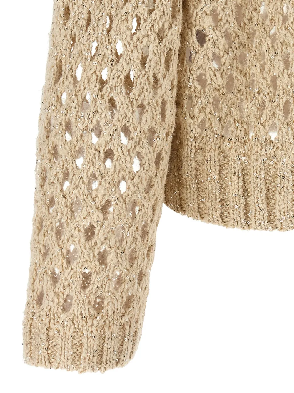 Brunello Cucinelli Gebreide trui met V-hals Beige
