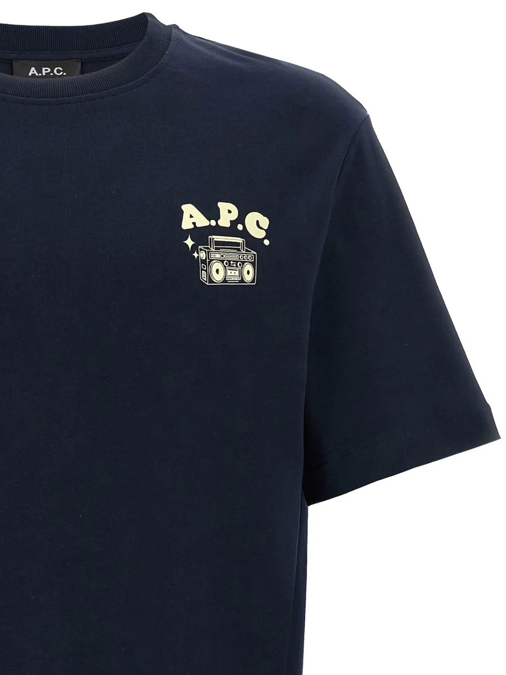 Apc Disco Boombox Print T-shirt In Blue