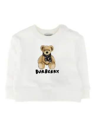 BURBERRY クマ刺繍 トレーナー Burberry Kids Thomas Bear Sweatshirt | White | FARFETCH