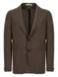 Tagliatore Super 100's wool blazer - Brown